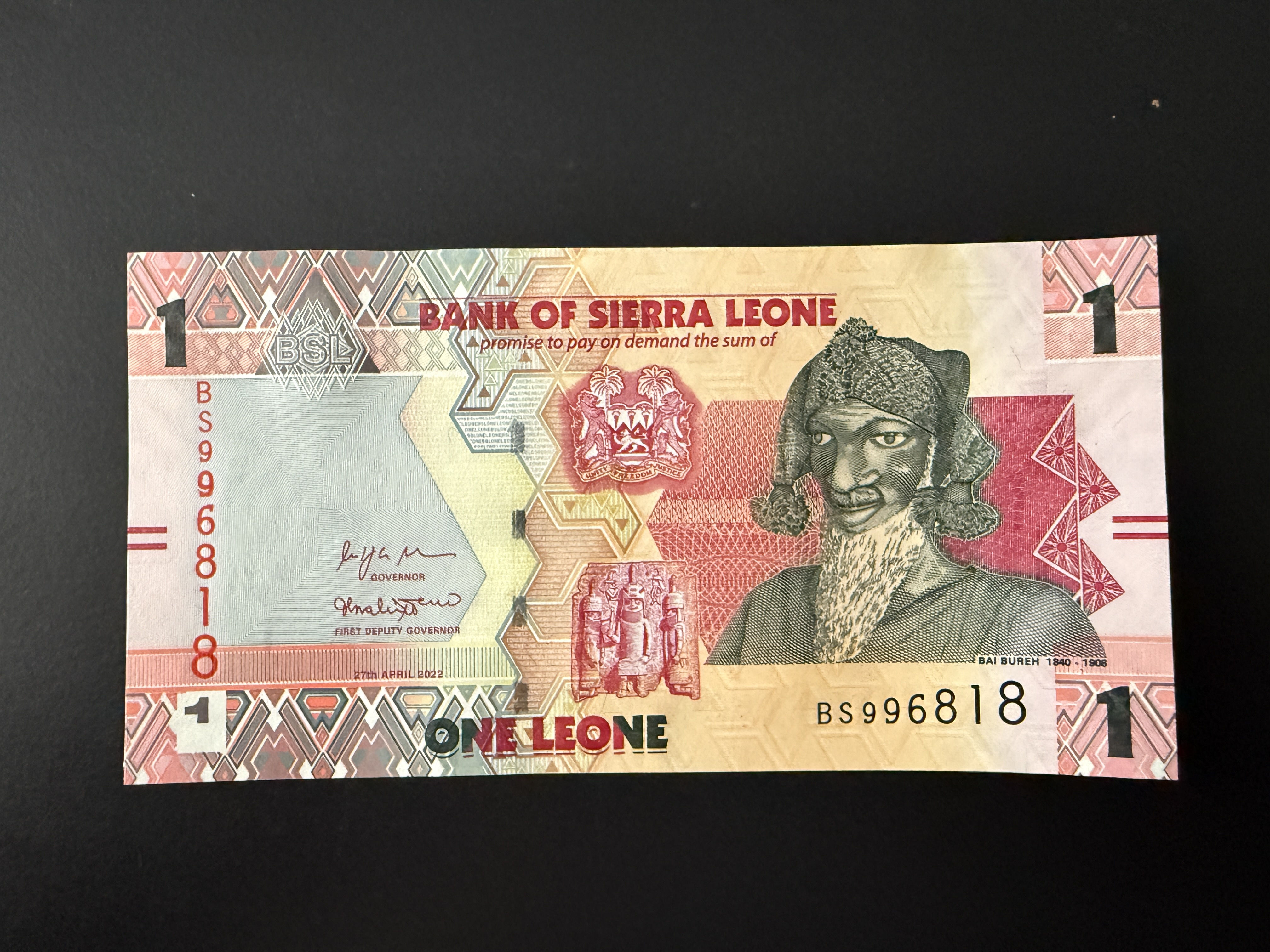 SIERRA LEONE 1 Leone 27.4.2022 (P.34) UNC