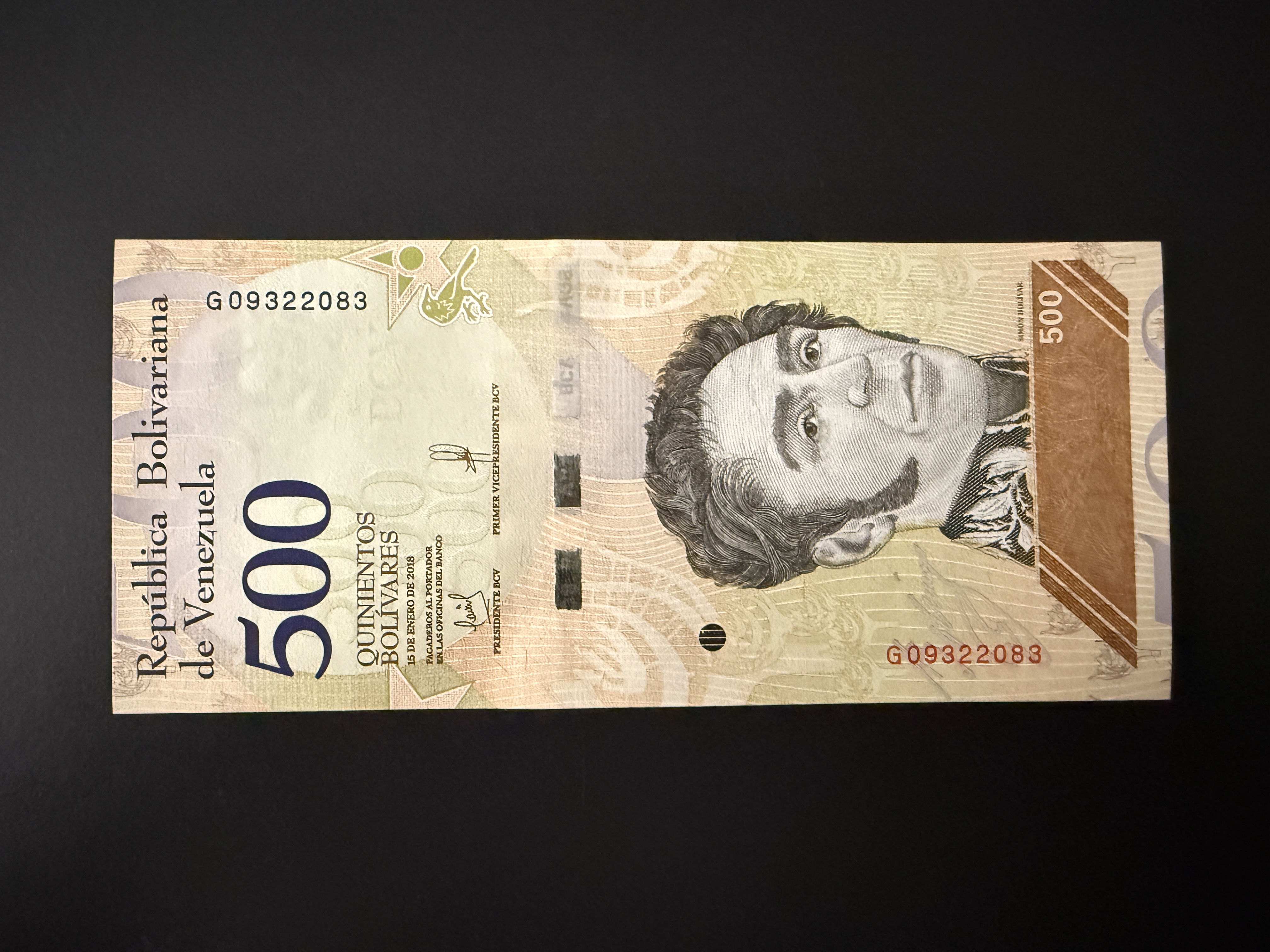 VENEZUELA 500 Bolivares 15.1.2018 (2019) (P.108) UNC