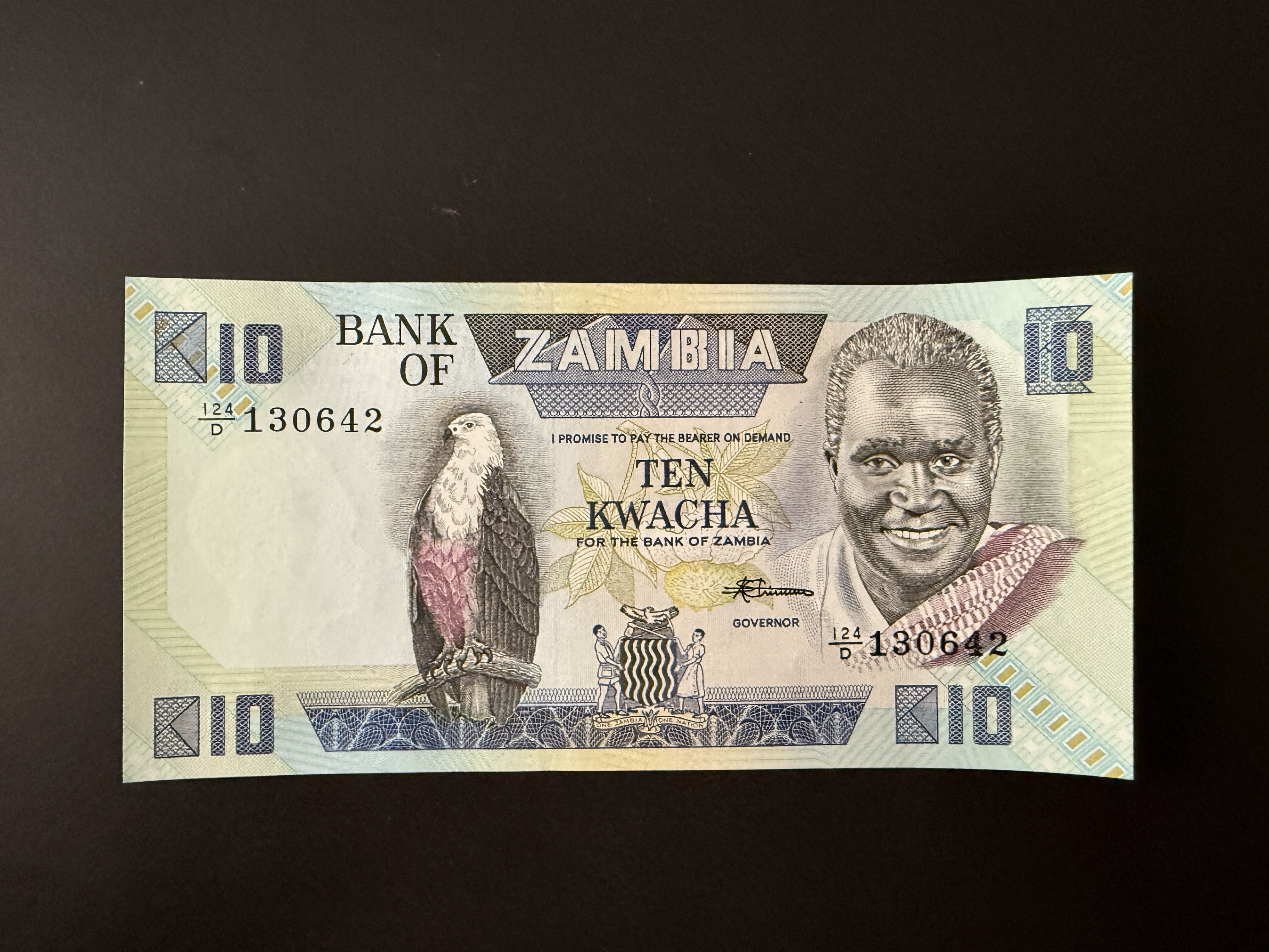 ZAMBIA 10 Kwacha ND (1984-1986) (P.26) UNC