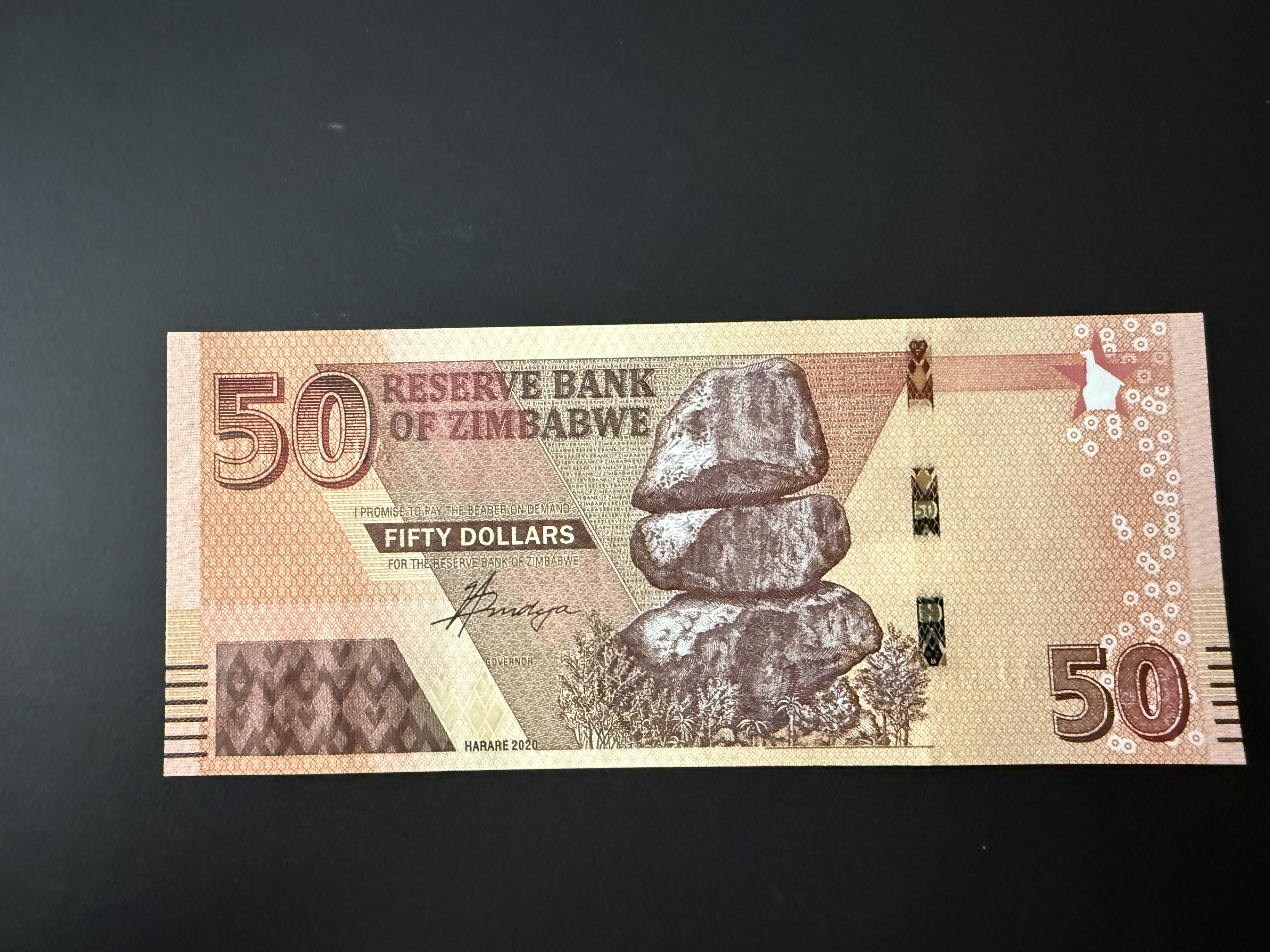 ZIMBABWE 50 Dollars 2020 (P.105) UNC