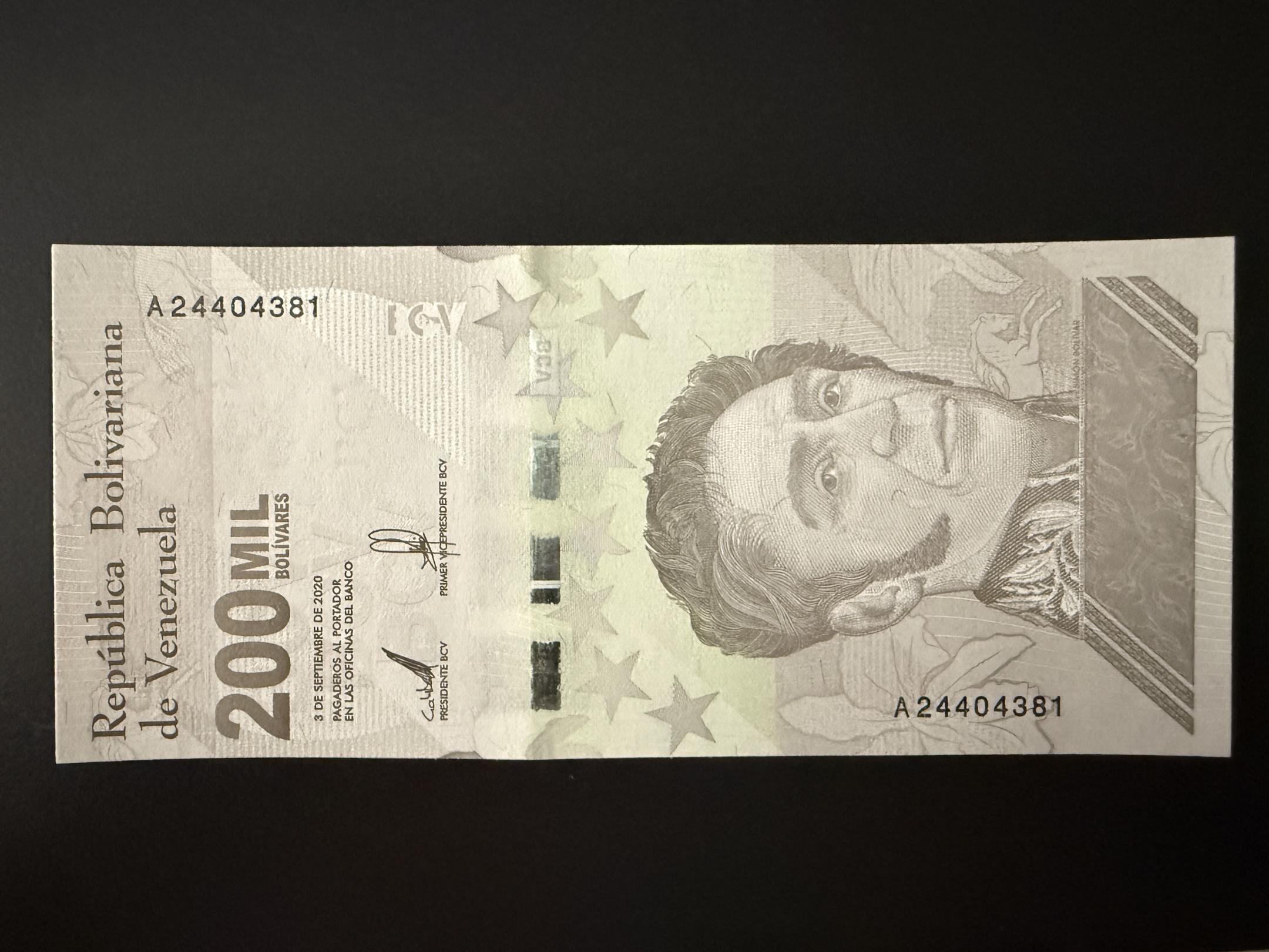 Venezuela 200 MIL Bolivares 3.9.2020 (P.112) UNC