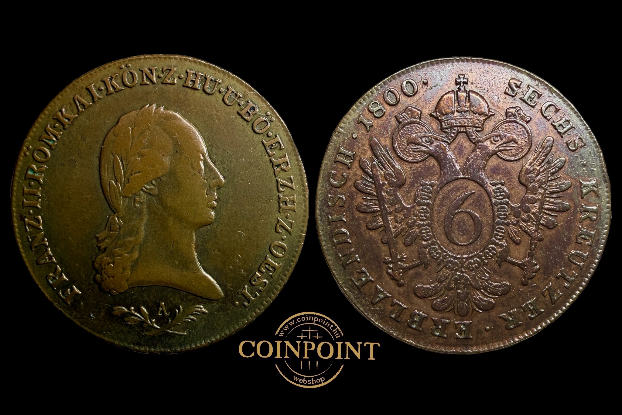 Ferenc 6 krajcár (1800 A) Herinek 1030