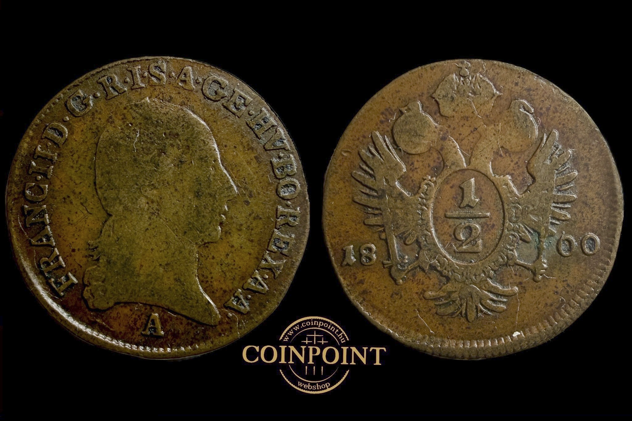 Ferenc 1/2 Krajcár 1800 A KM 2108