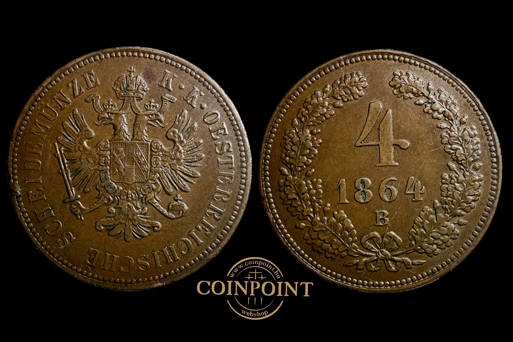 Ferenc József 4 Krajcár 1864 Adamo M7