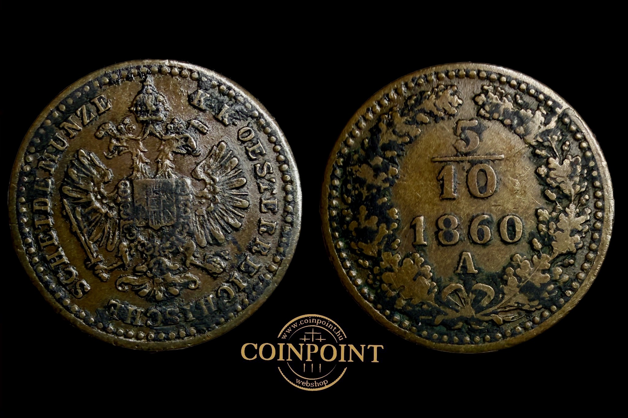 Ferenc József 5/10 Krajcár 1860 A 