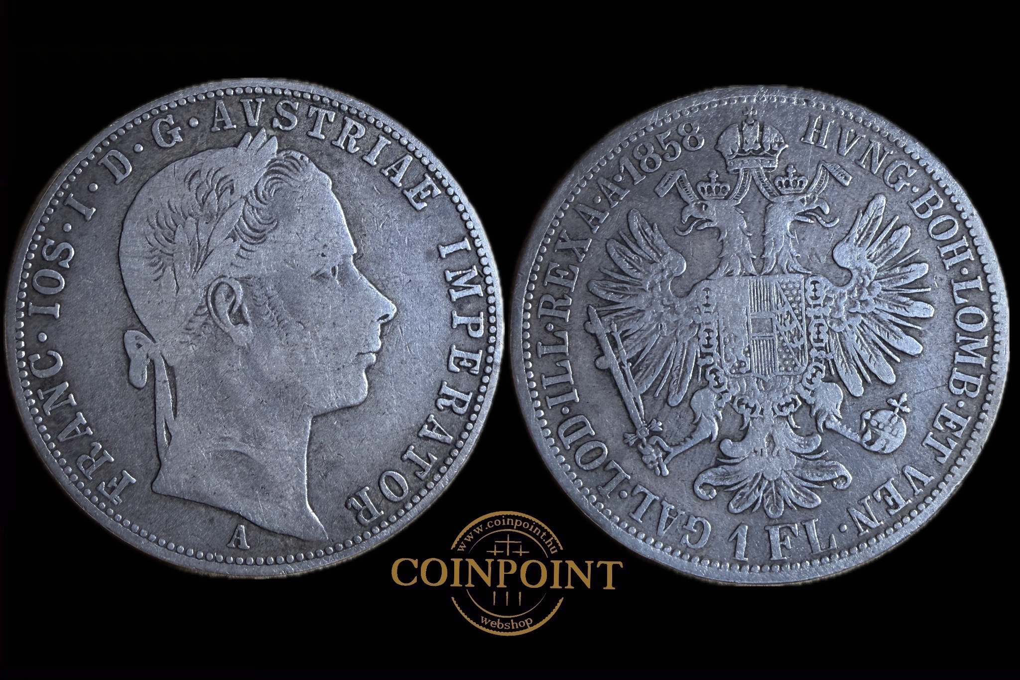 Ferenc József 1858 A 1 Florin