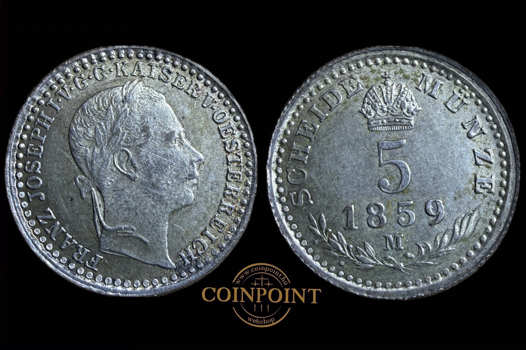 Ferenc József 5 Krajcár 1859 M