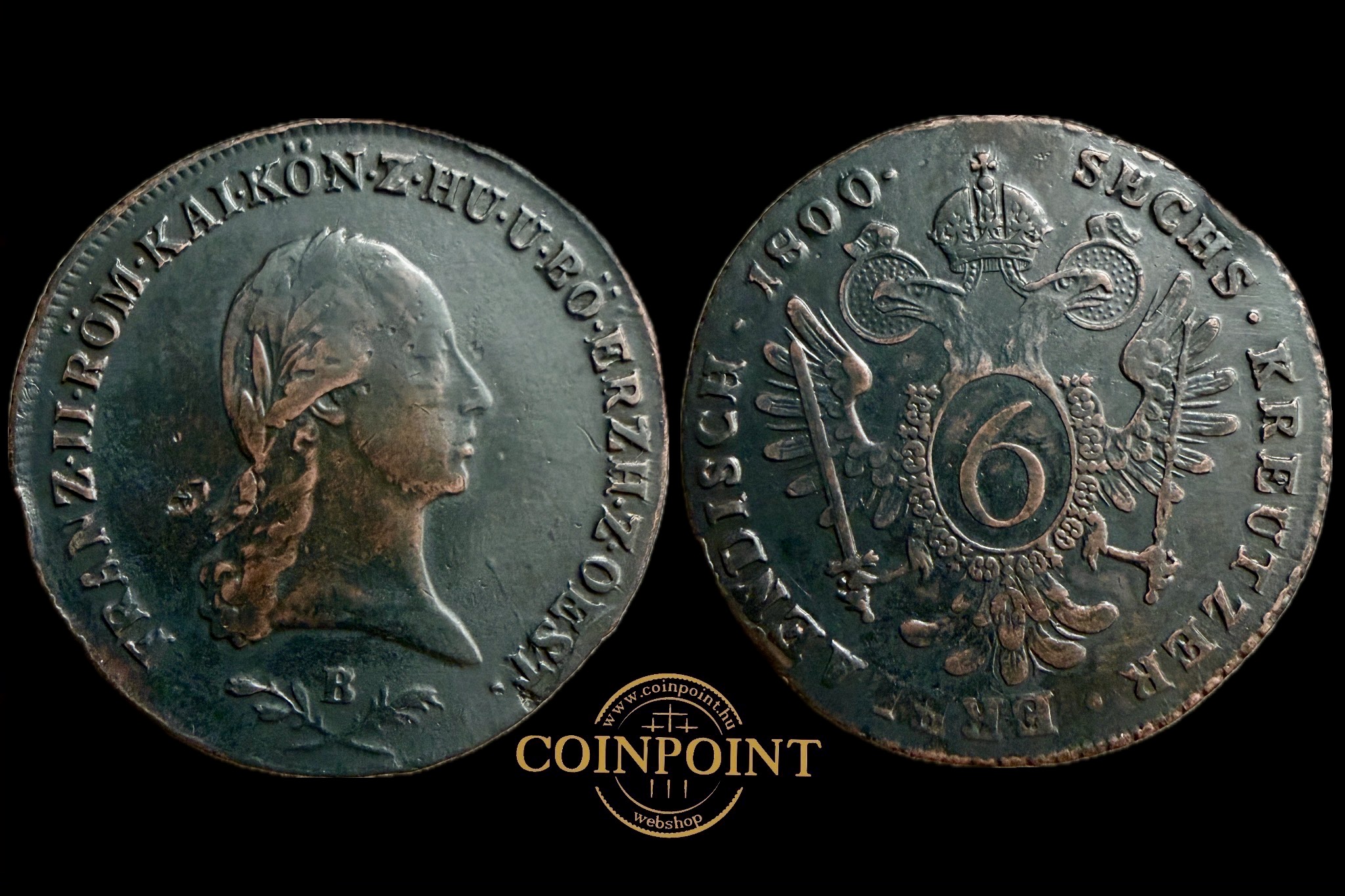 Ferenc 6 krajcár (1800 B) Herinek 1030