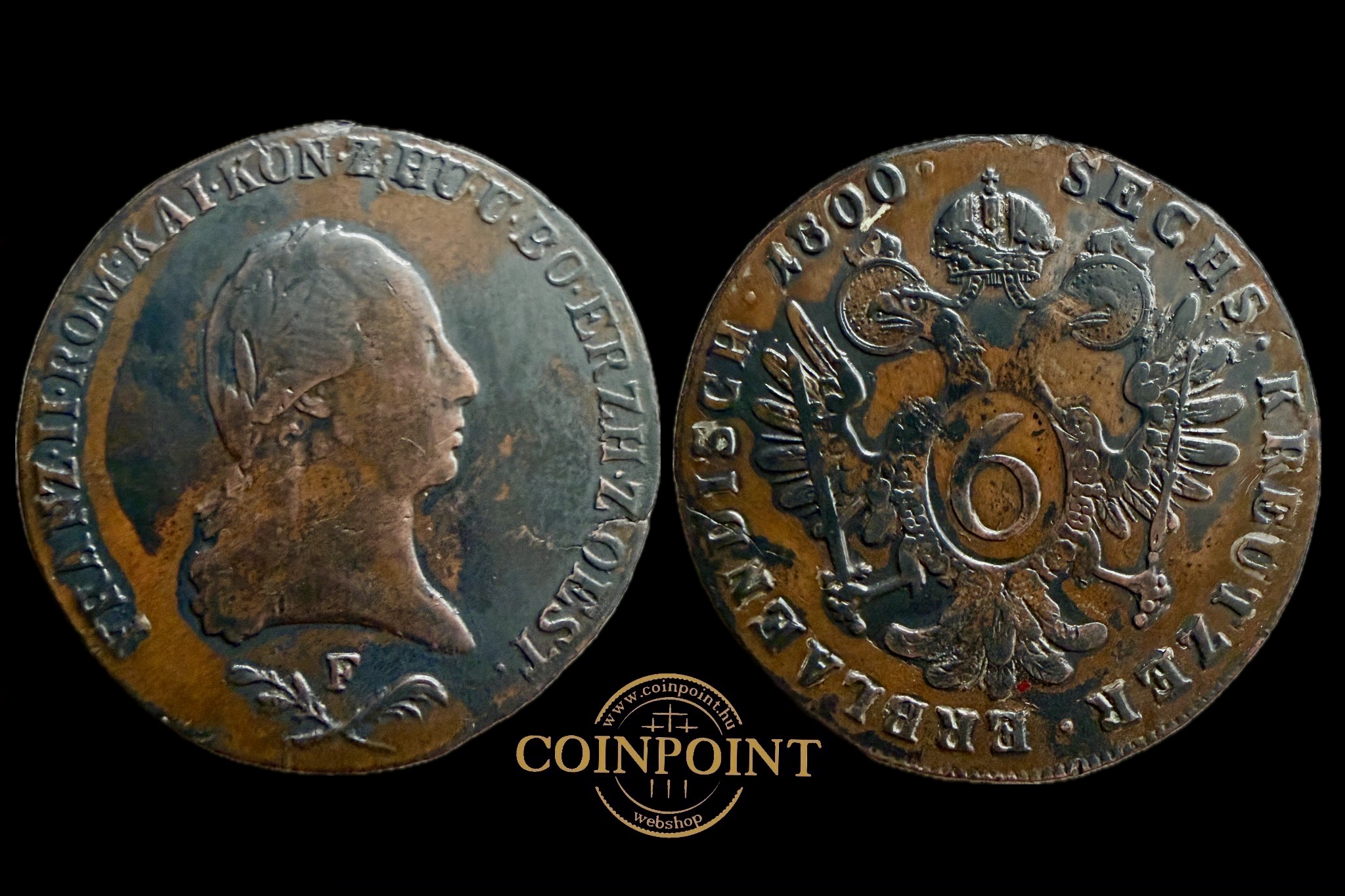 Ferenc 6 krajcár (1800 F) Herinek 1030