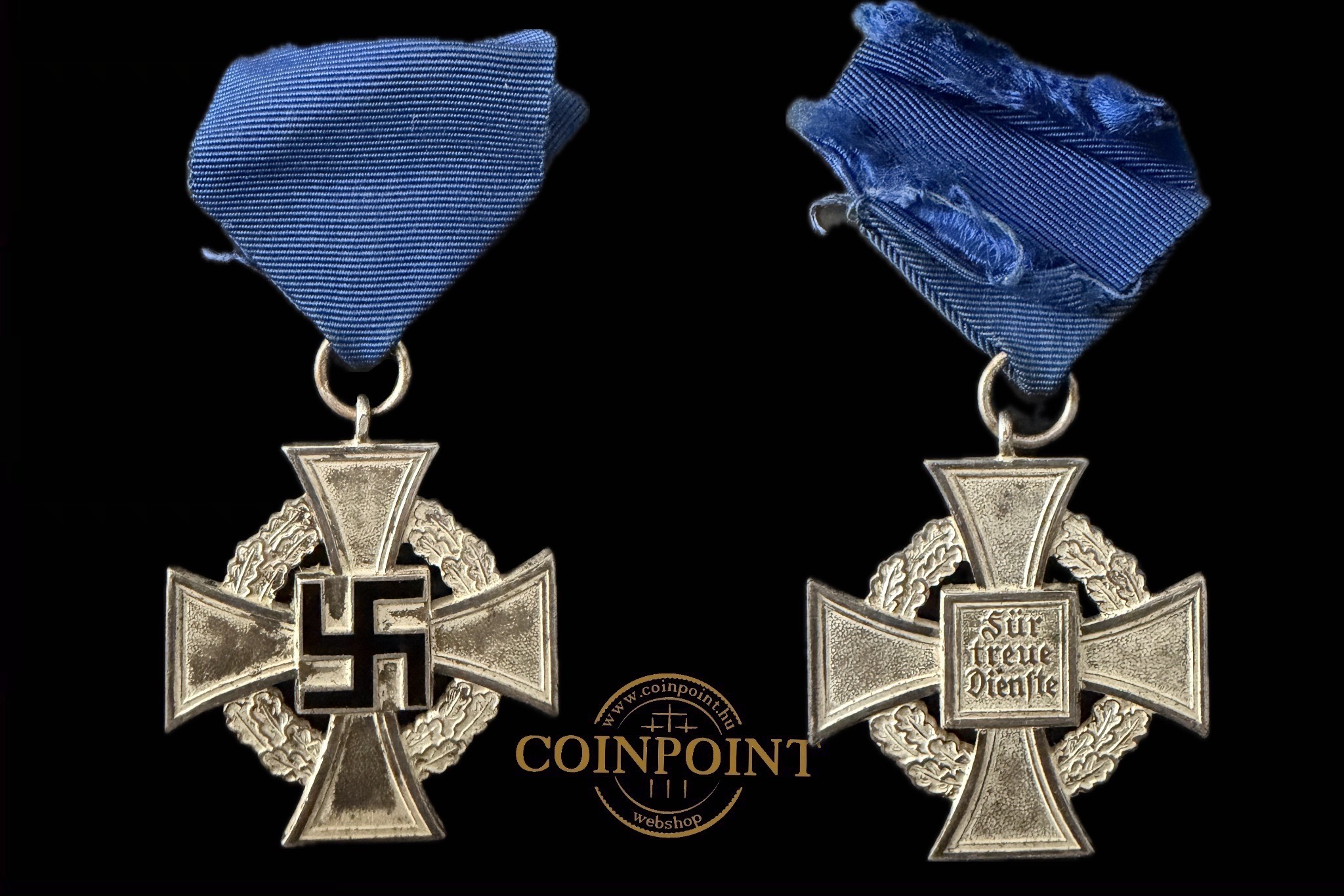 v5 éves szolgálatért adományozott hűségszolgálati díszjelvény 2. fokozat szalagon OEK 3525 tű nélkül