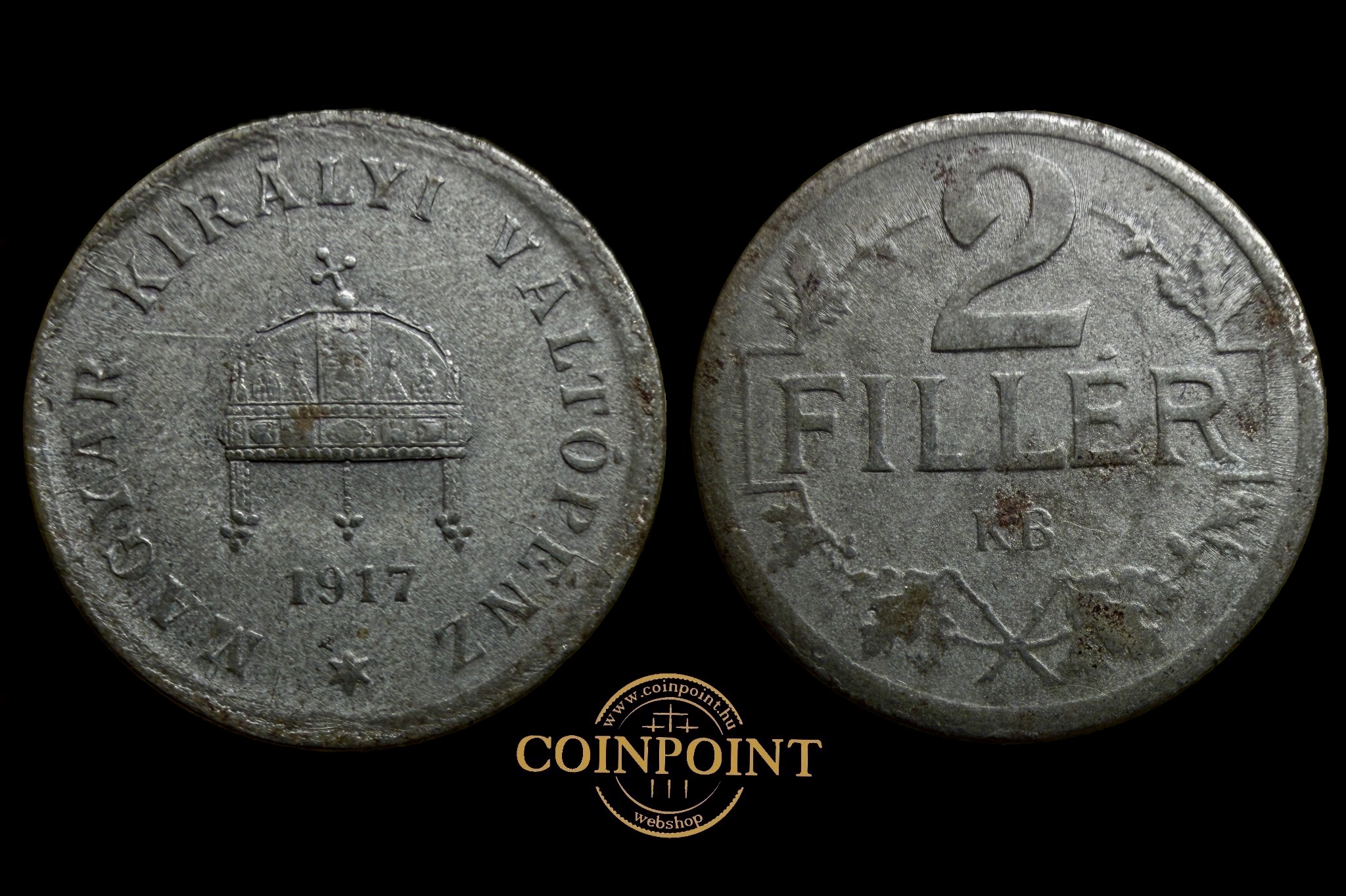 Magyar Királyi Váltópénz 2 Fillér 1917 Adamo K2.1