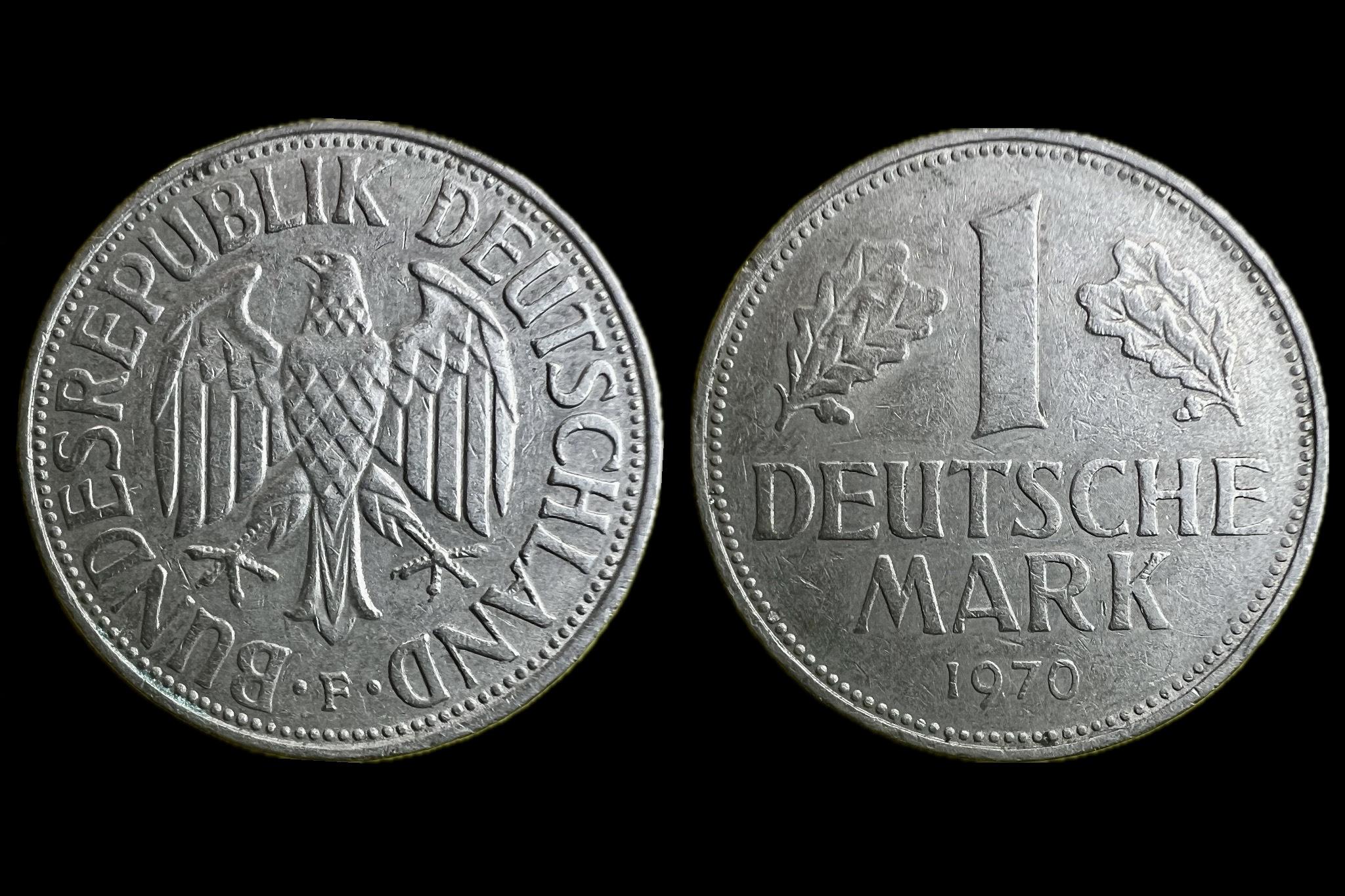 Németország 1 Márka 1970 F KM 110 