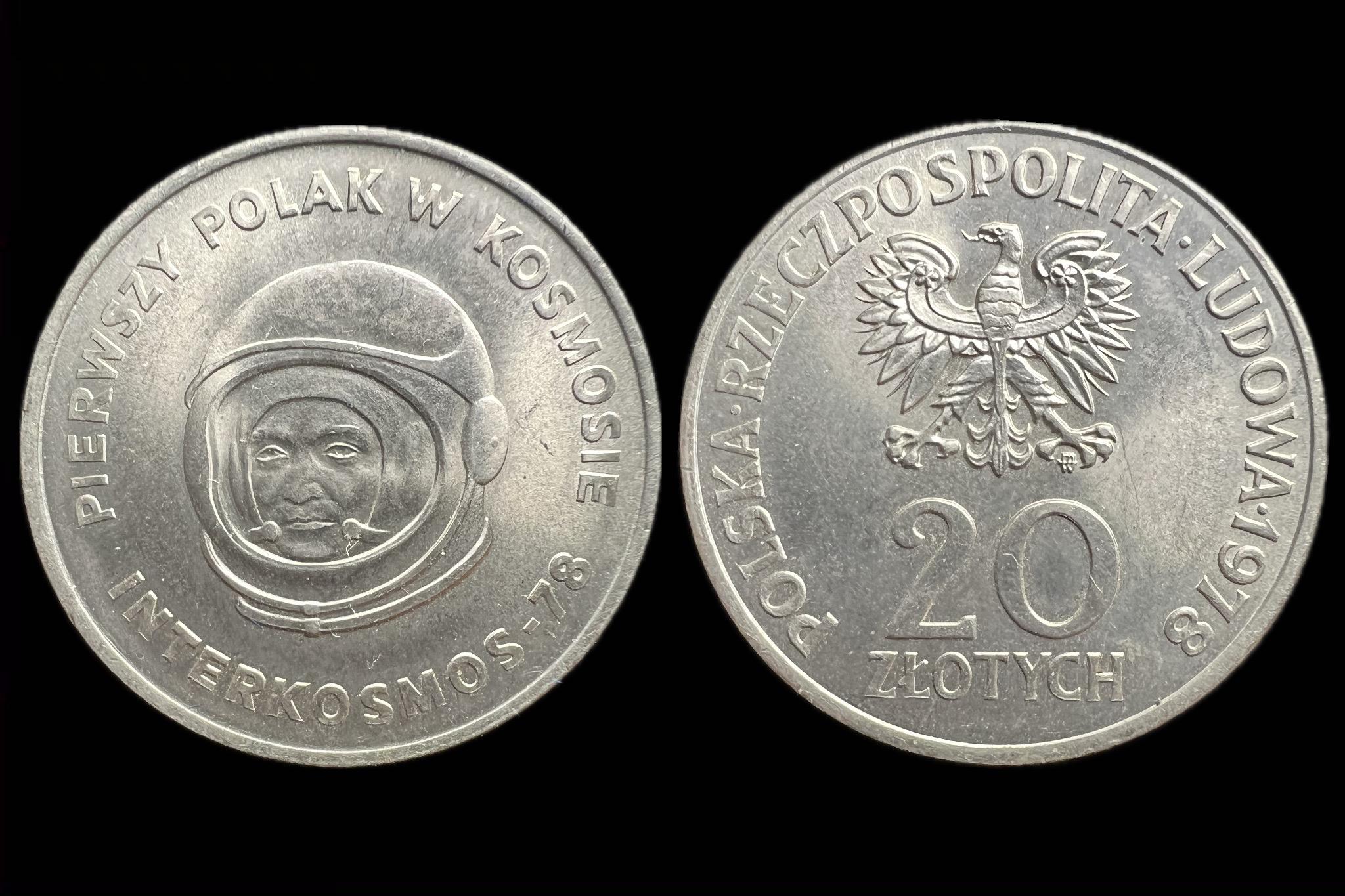 Lengyelország 20 Zloty 1978 Schön 90 UNC Intercosmos 