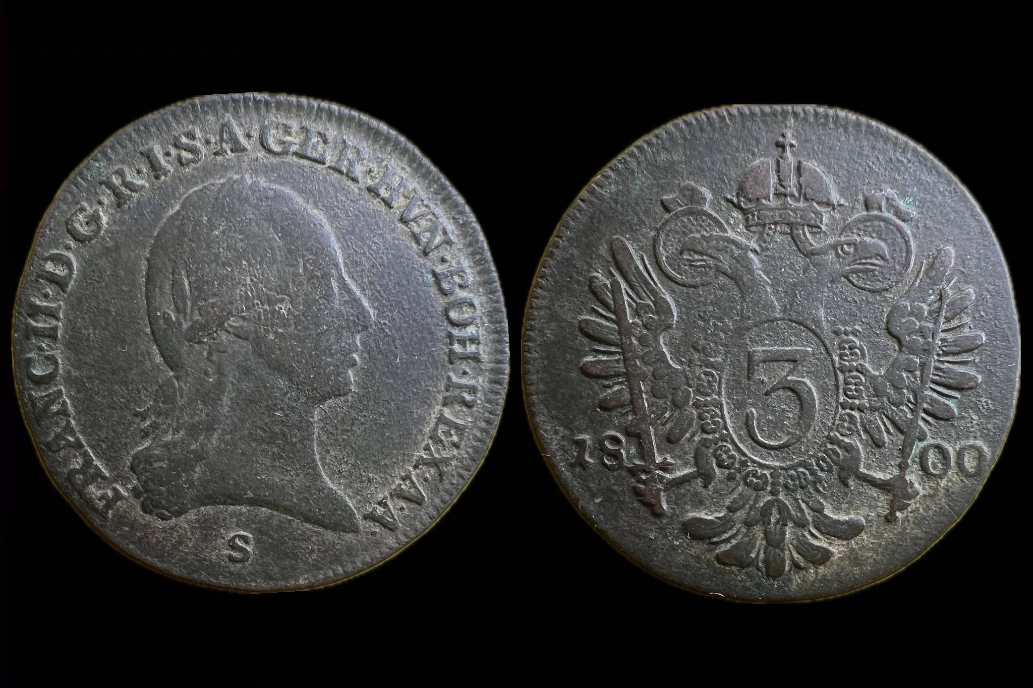 Ferenc 3 Krajcár 1800 S Herinek 1030 
