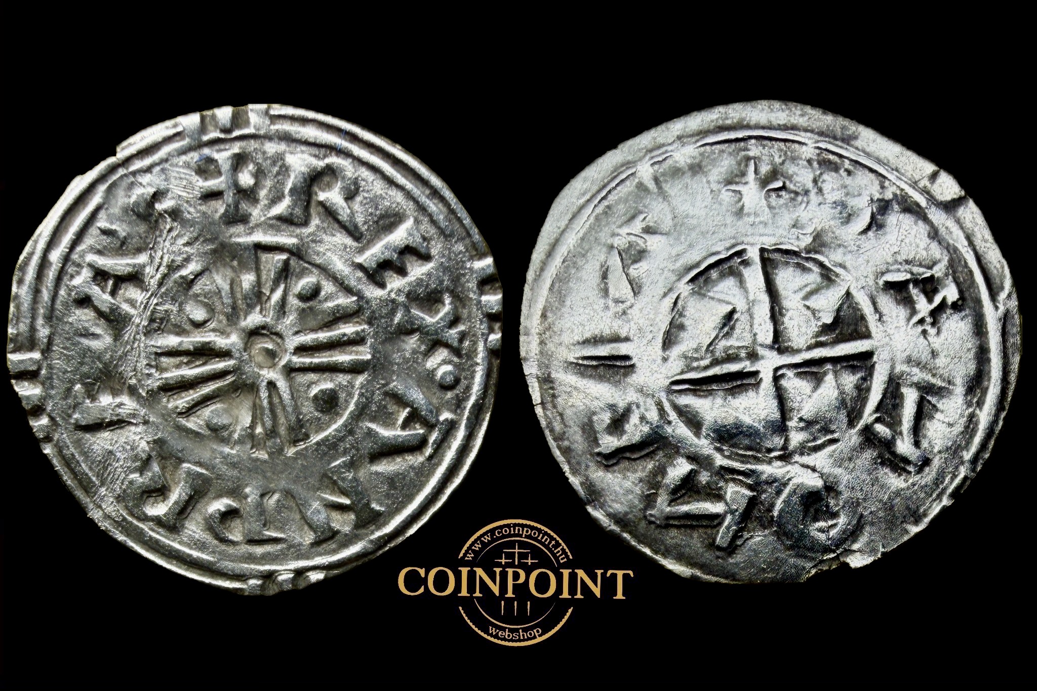 I.András (1047–1060)Dénár ÉH–5 (hajlásnyom)