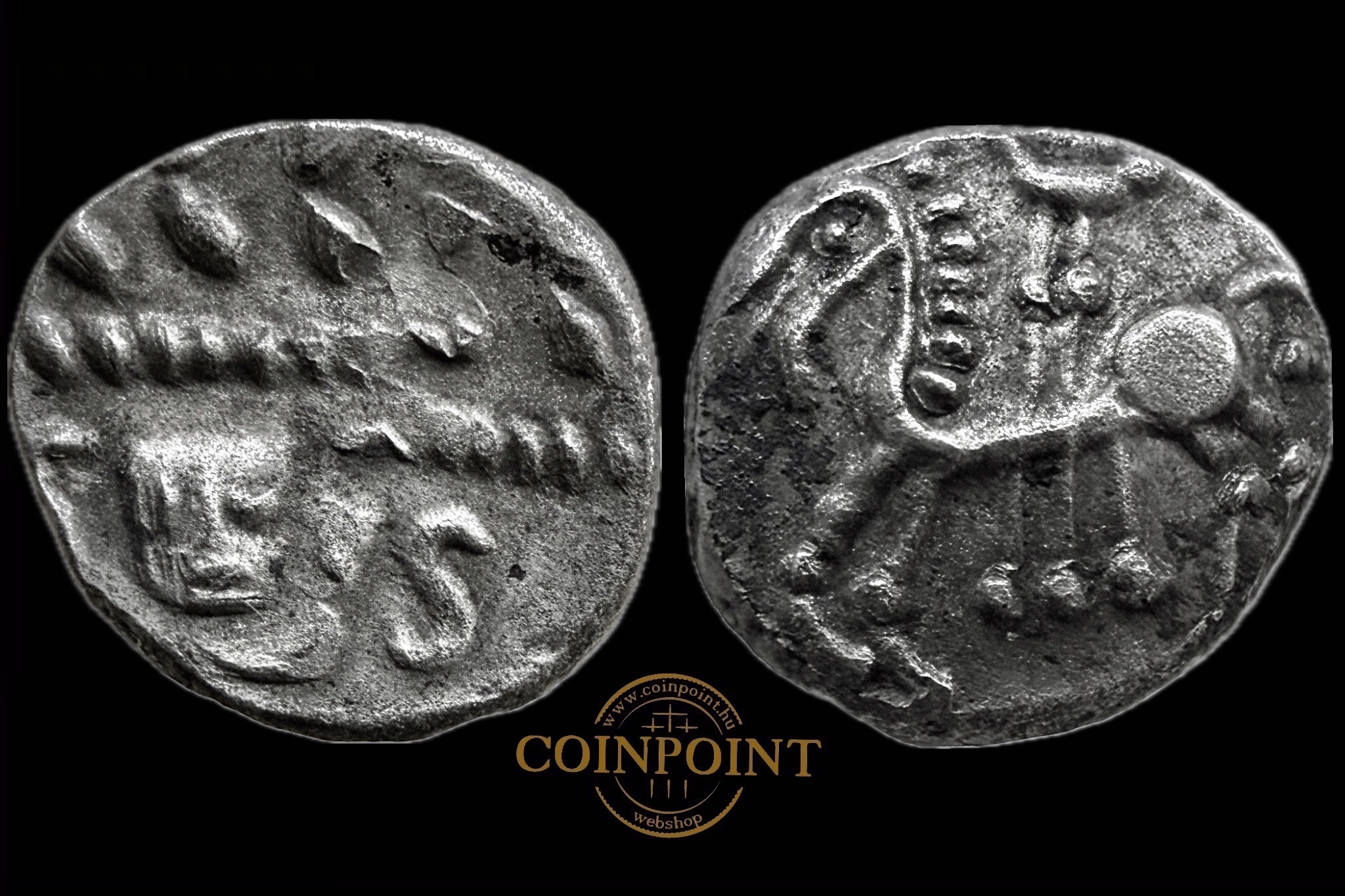 Kelta Drachma Tóthfalusi típus (i.e I.-II.század)Desseffy 167),Berzy 152