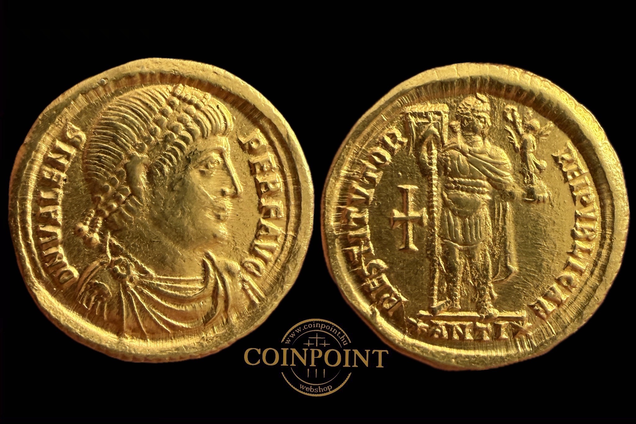 Valens (364-378) Solidus D N VALENS PER F AVG-RESTITVTOR REI PVBLICAE / ✱ANTI✱