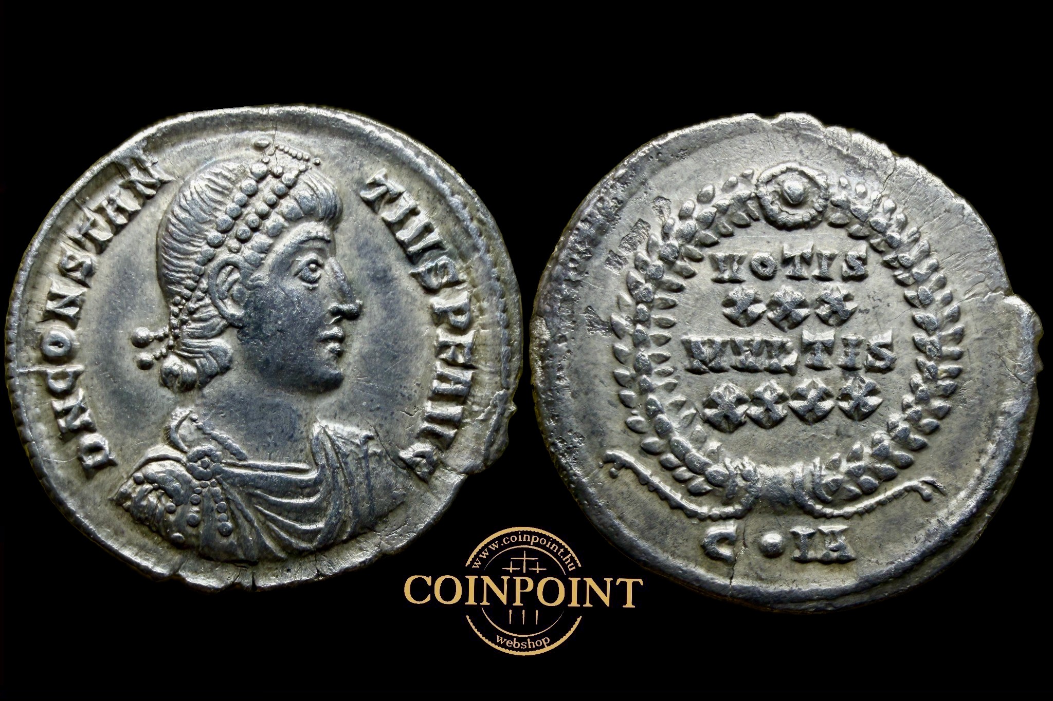 II.Constantius Siliqua (351-355) Constantinapoly RIC 102