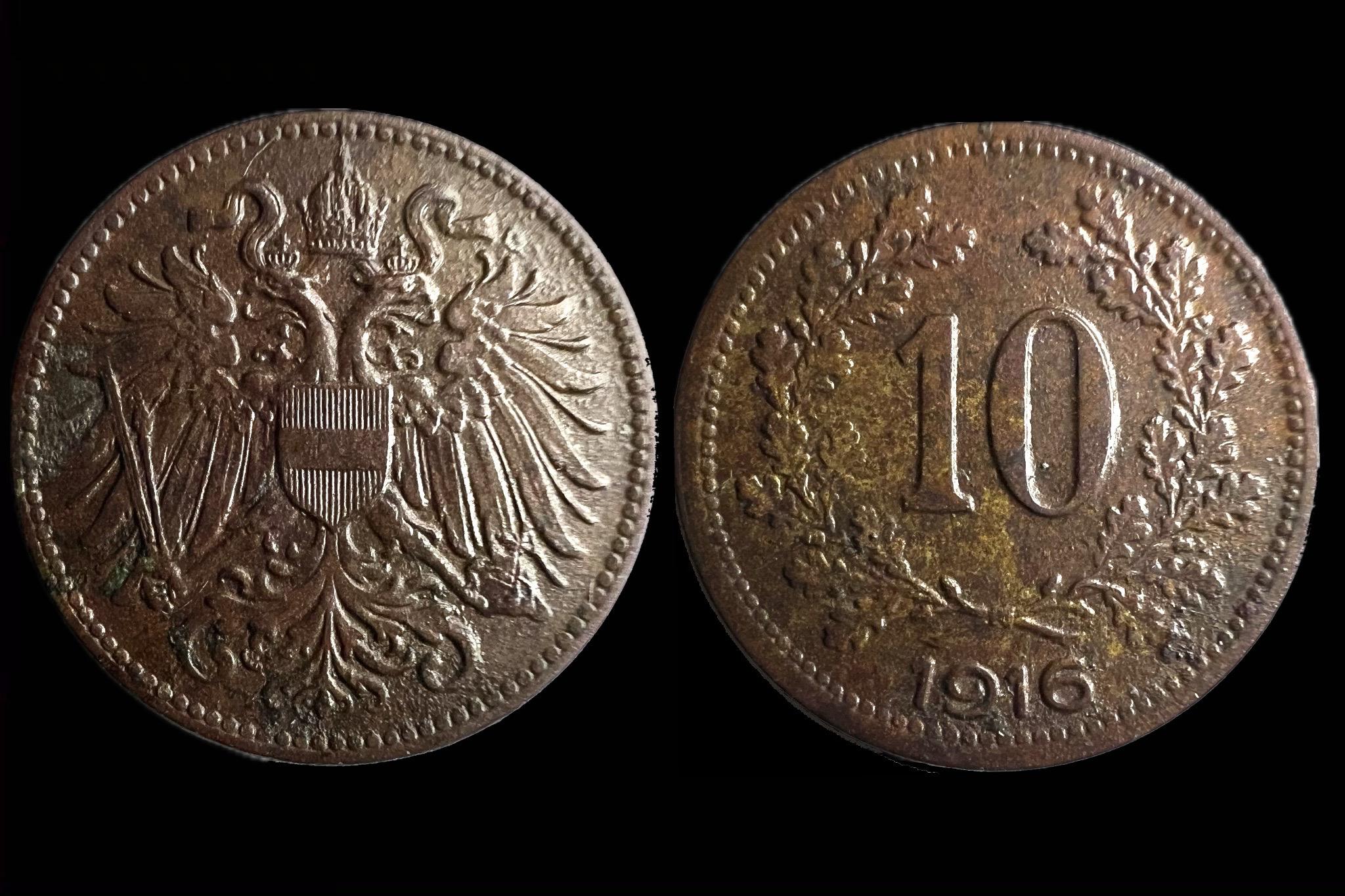 Ferenc József (1916) 10 heller R!