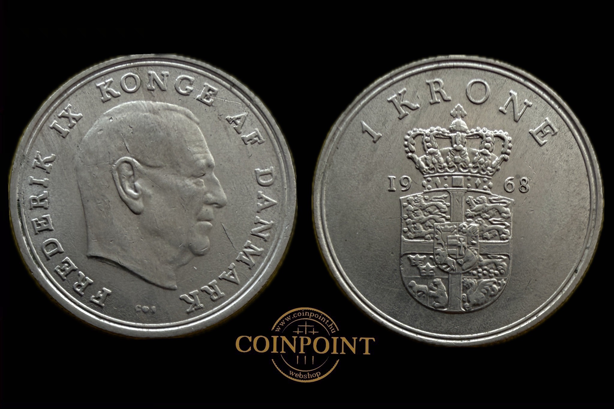 Dánia 1 Korona 1968 IX.Frederik KM 851