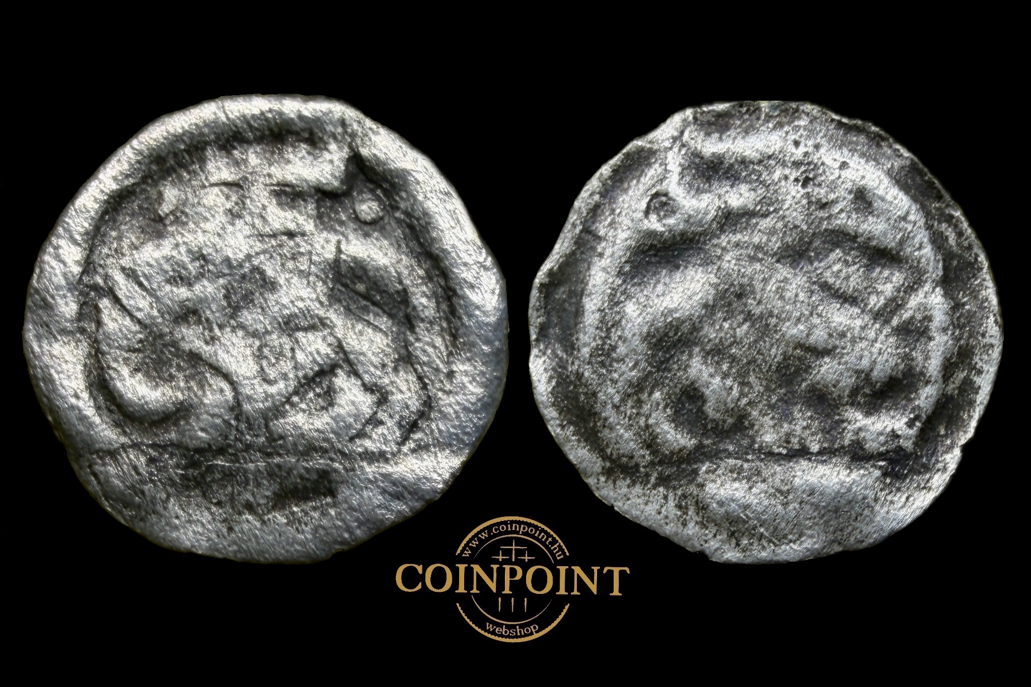 Bizonytalan (bracteata) III-IV. Béla kora Éh-119 egyetlen ismert példány két pont sziglával