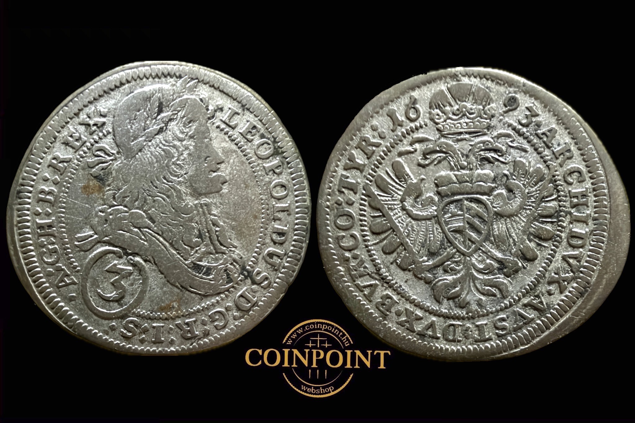 I.Lipót 3 Krajcár 1693 Bécs Herin. 1323
