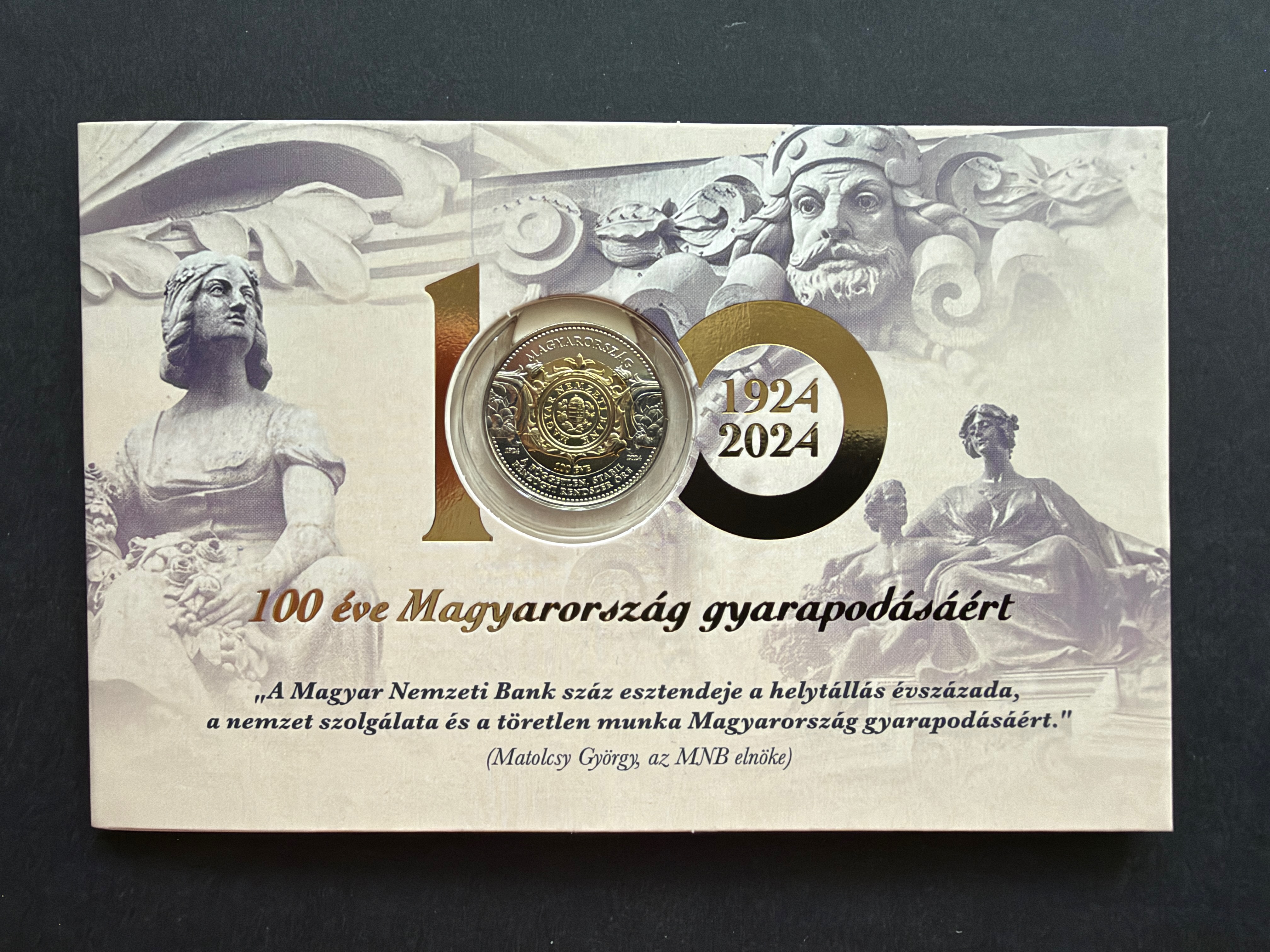 100 éve Magyarország gyarapodásáért 2024. sorszámozott UNC
