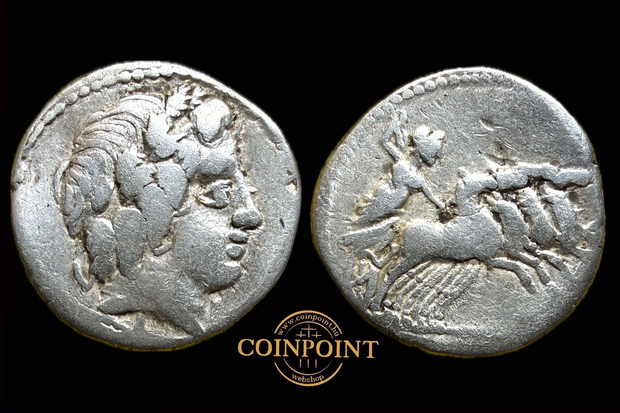 C. Vibius C. f. Pansa i.e.90. Dénár Róma Crawford 342/5b
