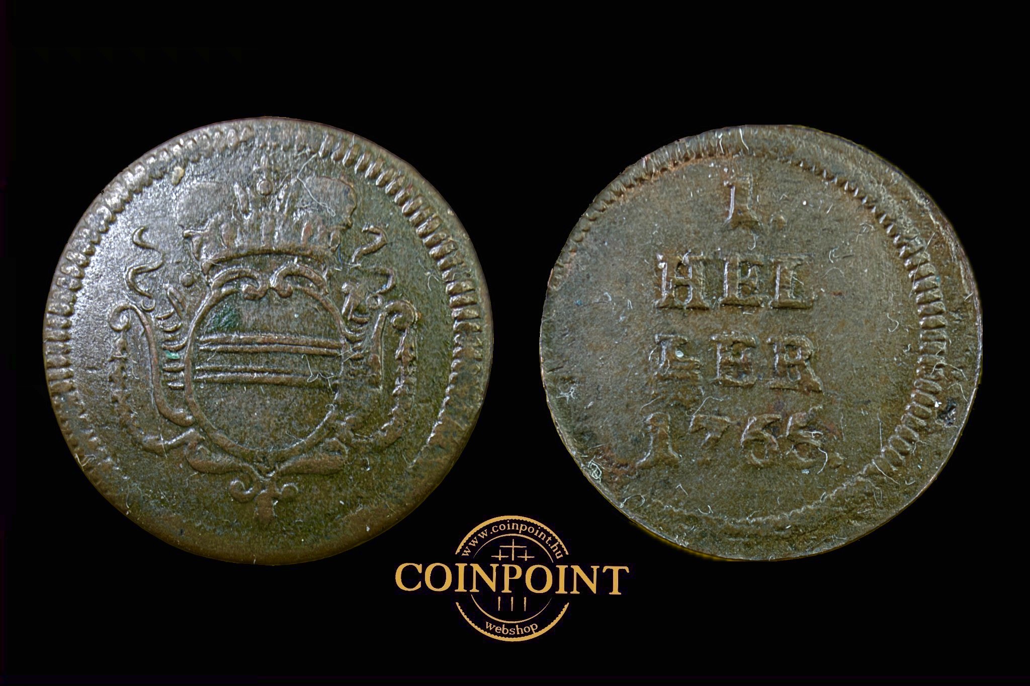 Mária Terézia 1740-1780 1 Heller 1765 Wien