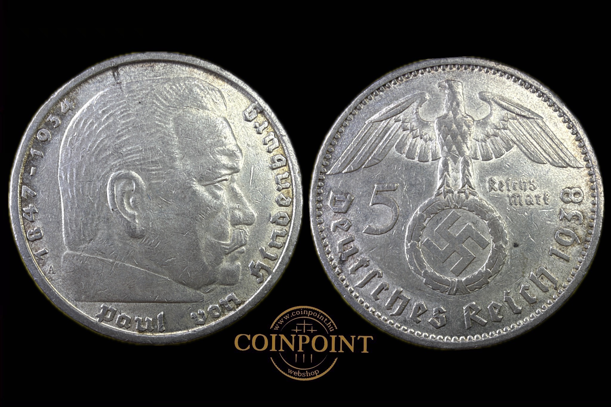 5 Márka Német Birodalom (1938)A Schön 91