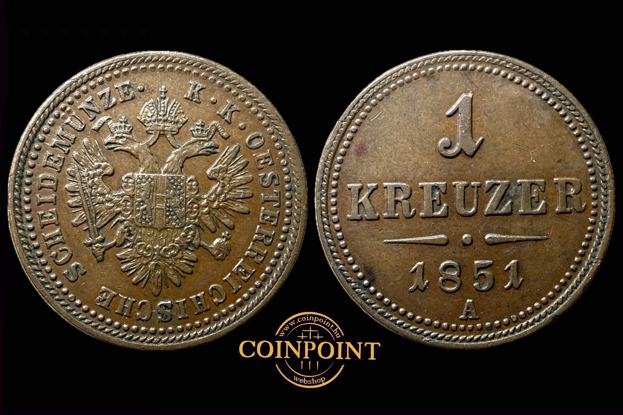 Ferenc József 1 Krajcár 1851 A ÉH-1448